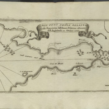 Gravados de Vigo de Vicenzo Coronelli (1650-1718), destacado xeógrafo, cartógrafo e editor. Inicios do século XVIII. The National Library of Finland
